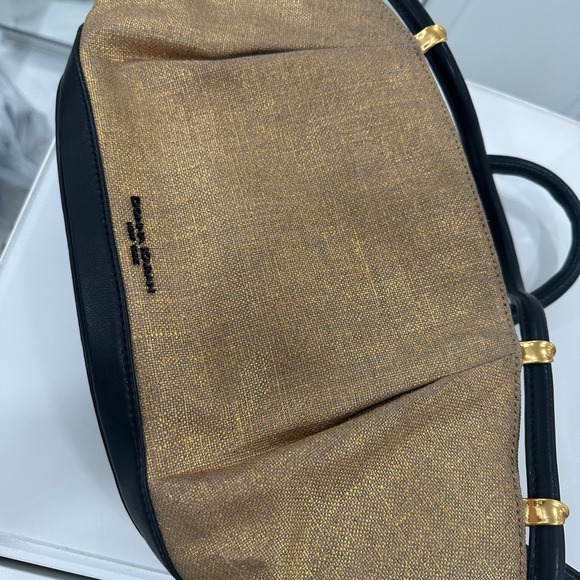 Donna Karan Metallic Canvas Satchel Women's Bag - Picture 7 of 8